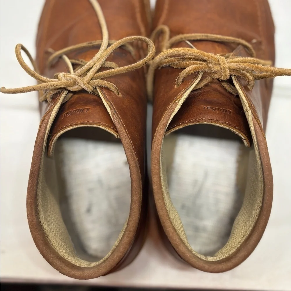 OluKai Brown Leather Chukka Boots Men’s 11 Lace Up Casual Comfort Shoes